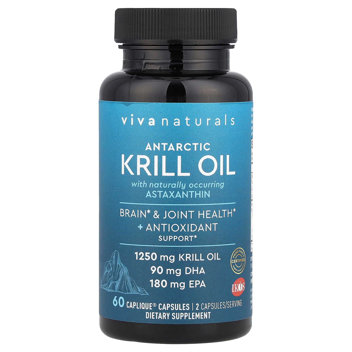 Viva Naturals, Antarctic Krill Oil with Astaxanthin, 60 Caplique® Capsules
