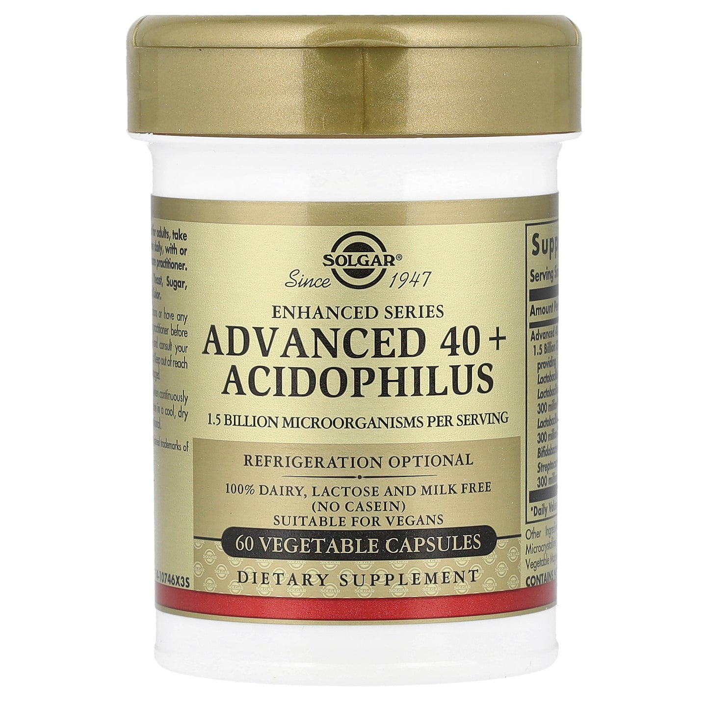 Solgar, Advanced 40+ Acidophilus, 120 Vegetable Capsules