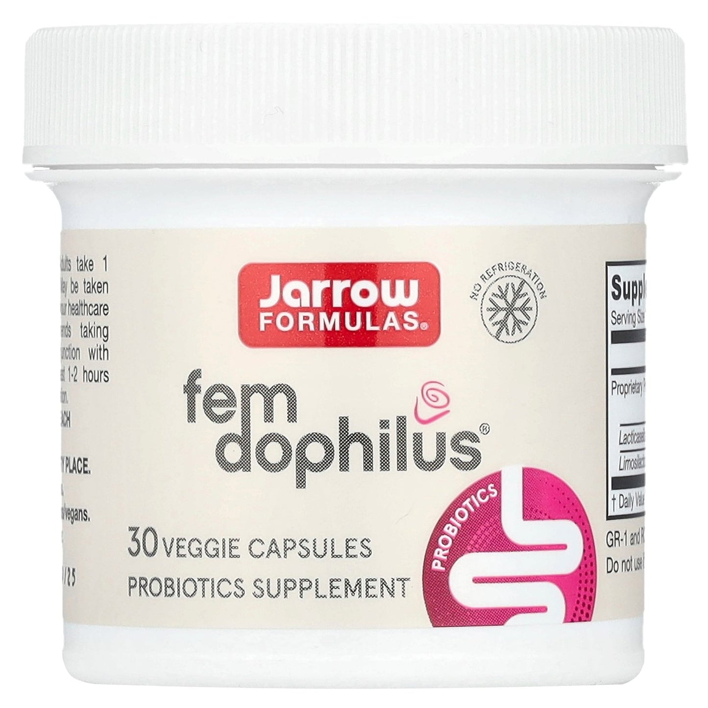 Jarrow Formulas, Vegan Fem Dophilus®, 1 Billion CFU, 30 Veggie Capsules