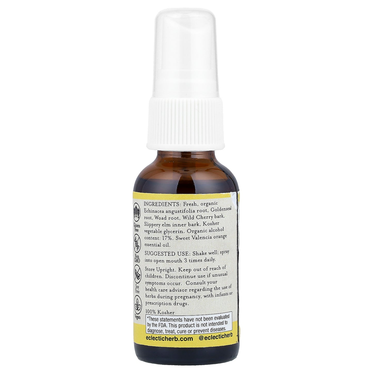 Eclectic Herb, Kids Throat Spray, Echinacea Goldenseal, 1 fl oz (30 ml)