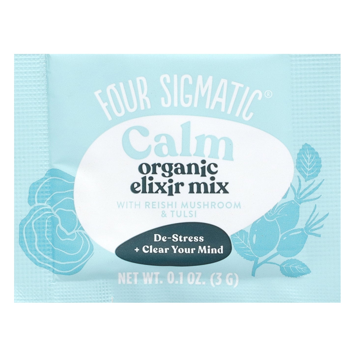 Four Sigmatic, Calm, Organic Elixir Mix With Reishi Mushroom & Tulsi, Caffeine Free, 20 Packets, 0.1 oz (3 g) Each