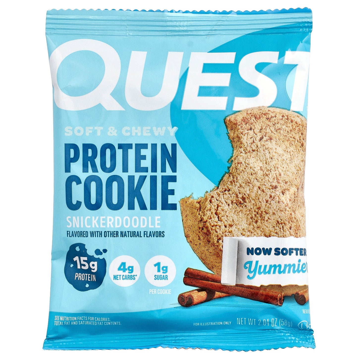 Quest Nutrition, Protein Cookie, Snickerdoodle, 12 Cookies, 2.04 oz (58 g) Each