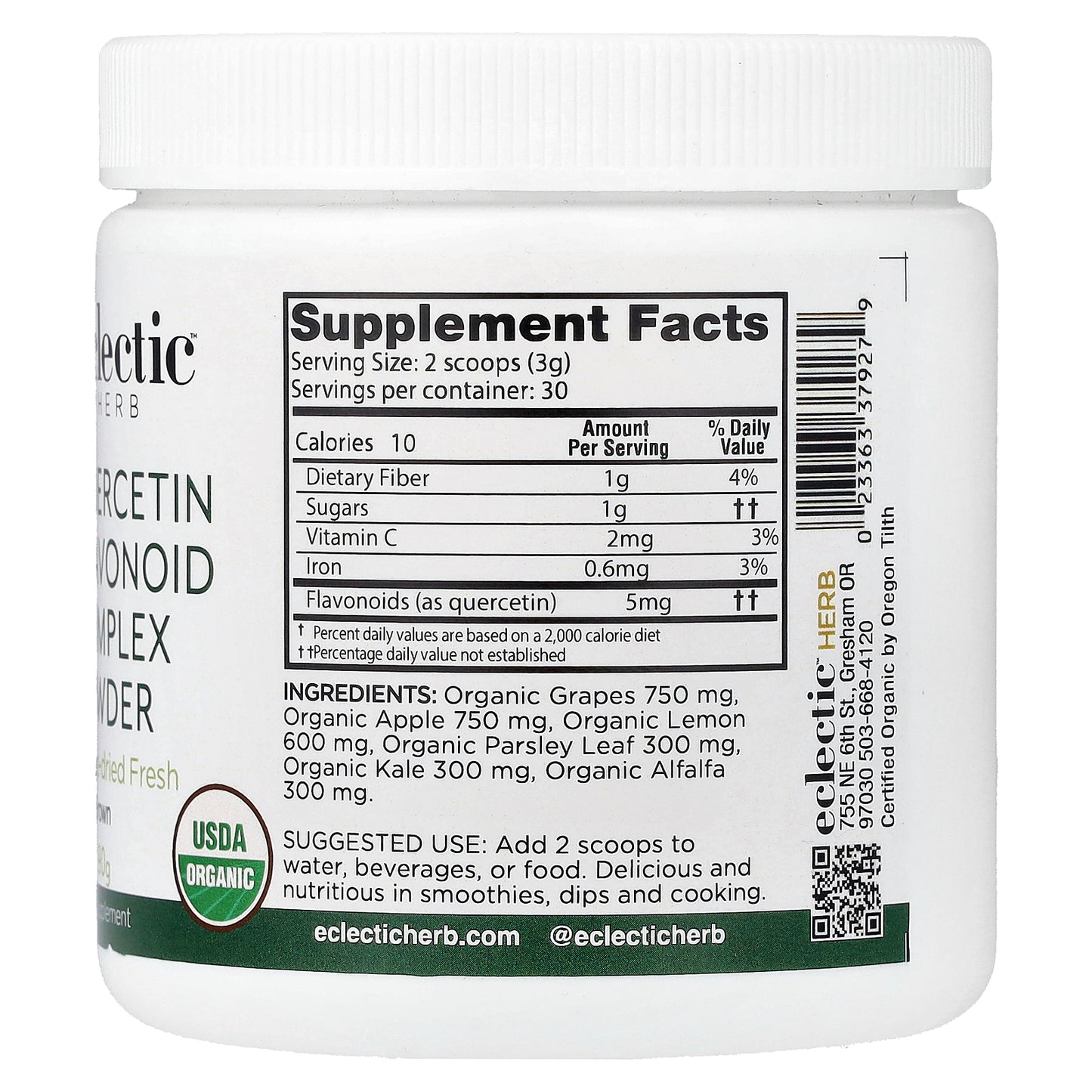 Eclectic Herb, Quercetin Flavonoid Complex Powder, 3.2 oz (90 g)