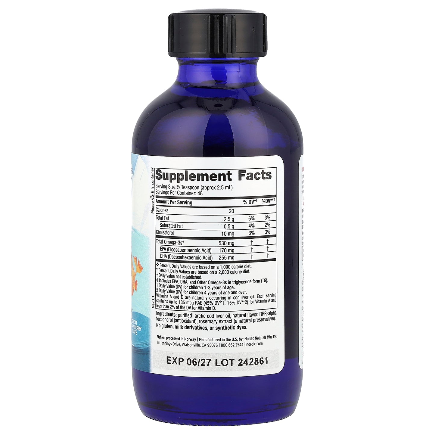 Nordic Naturals, Children's DHA™, Ages 1+, Strawberry, 4 fl oz (119 ml)