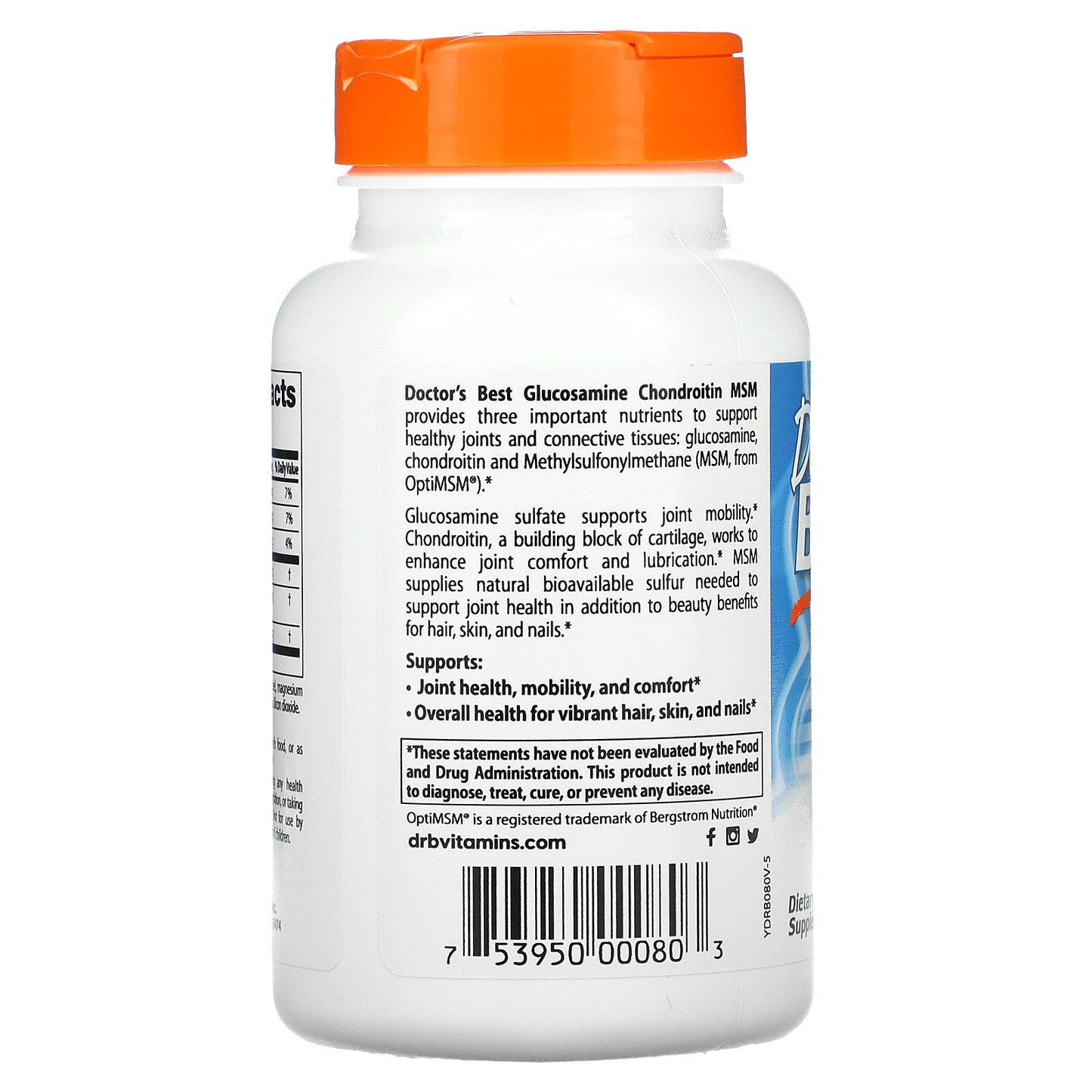 Doctor's Best, Glucosamine Chondroitin MSM, 120 Veggie Capsules