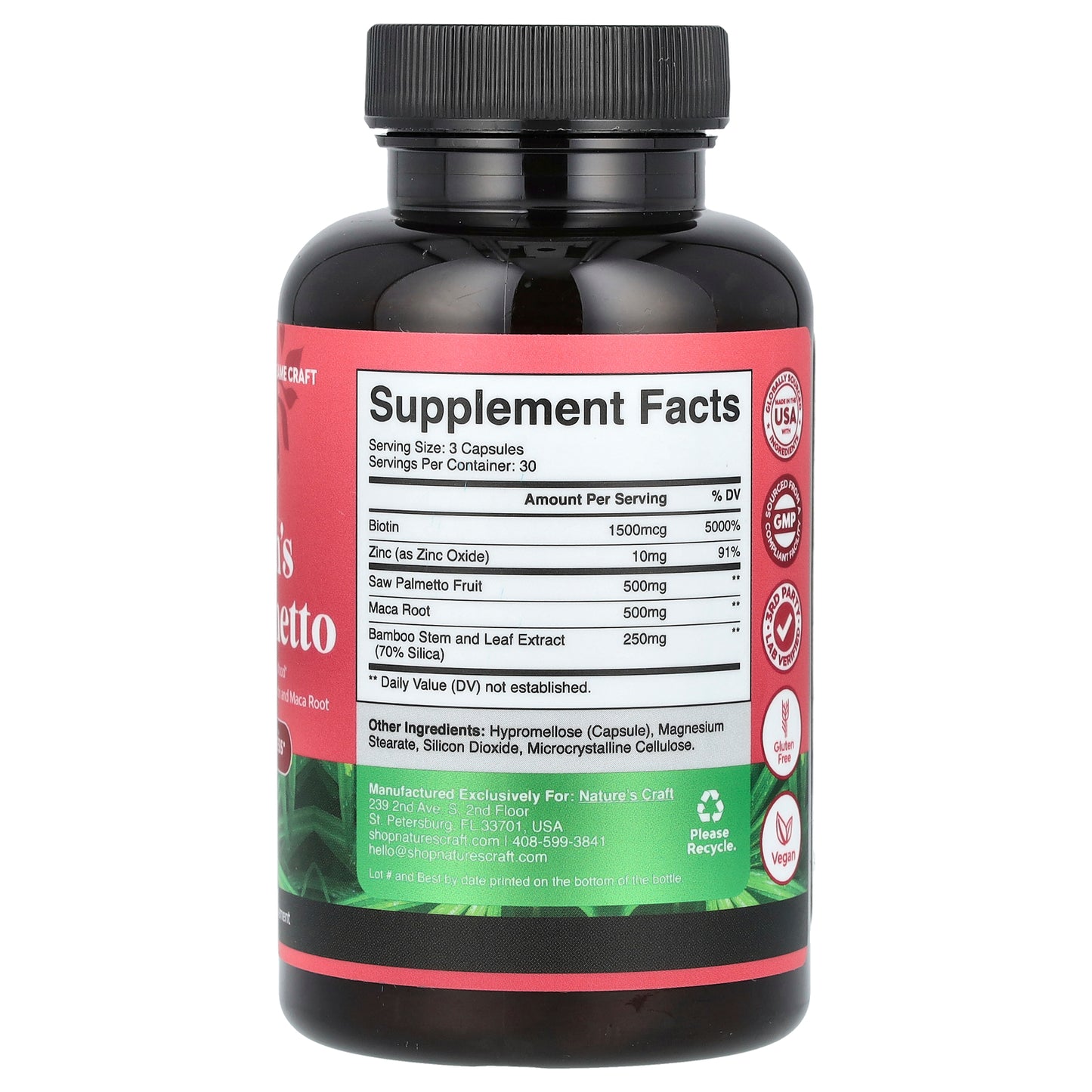 Nature's Craft, Women's Saw Palmetto, 90 Capsules