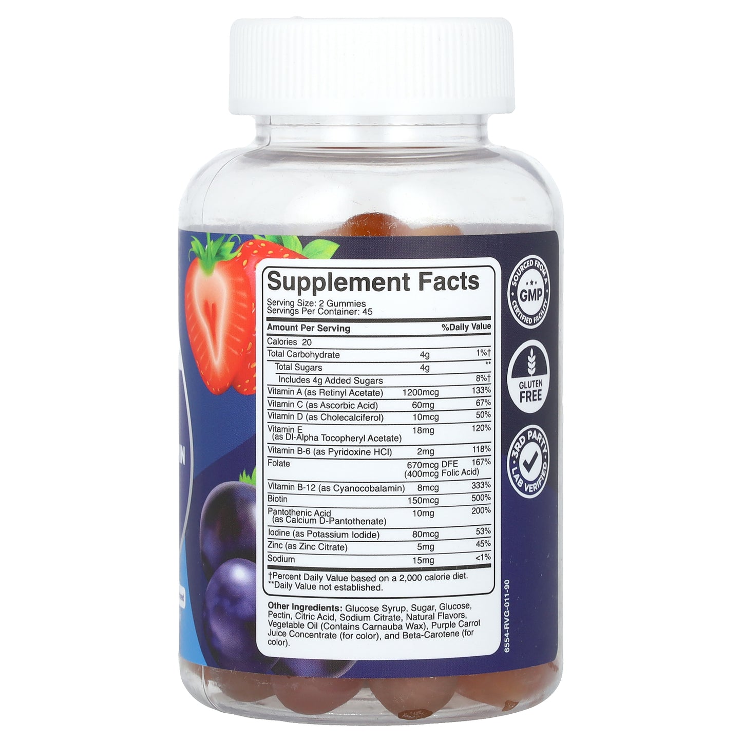 Phytoral, Men's Multivitamin Gummies, Orange, Cherry & Strawberry, 90 Gummies