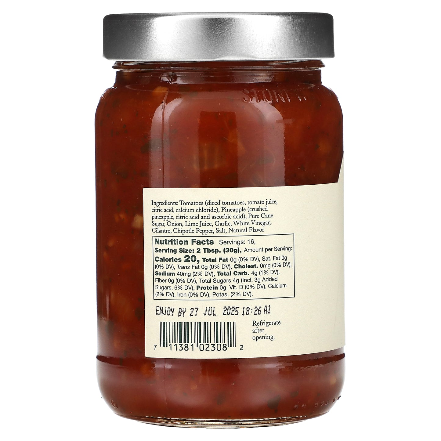 Stonewall Kitchen, Pineapple Chipotle Salsa, Mild, 16.5 oz (468 g)