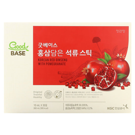 Goodbase, Korean Red Ginseng with Pomegranate, 30 Sticks, 0.34 fl oz (10 ml) Each