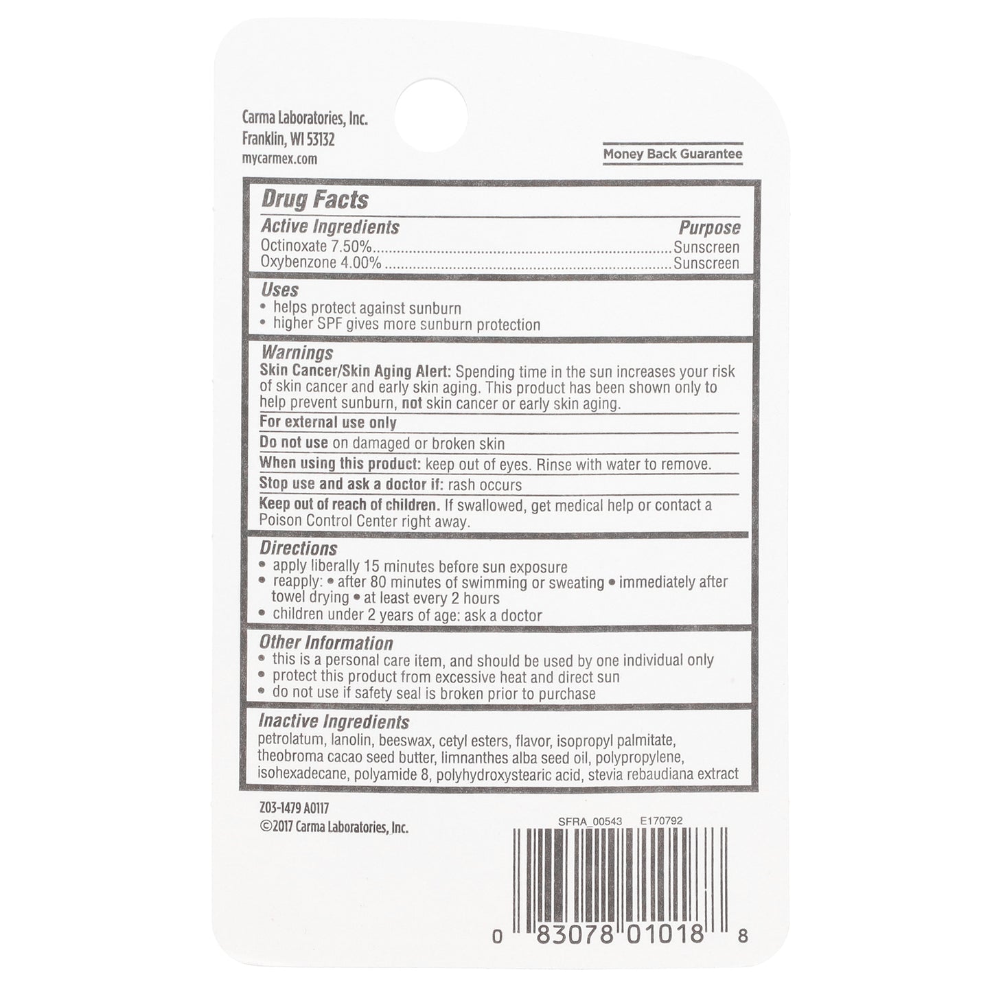 Carmex, Daily Care™, Moisturizing Lip Balm, SPF 15, Strawberry, 0.35 oz (10 g)