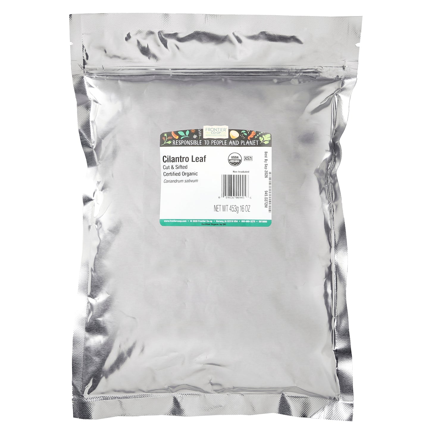 Frontier Co-op, Organic Cut & Sifted Cilantro Leaf, 16 oz (453 g)