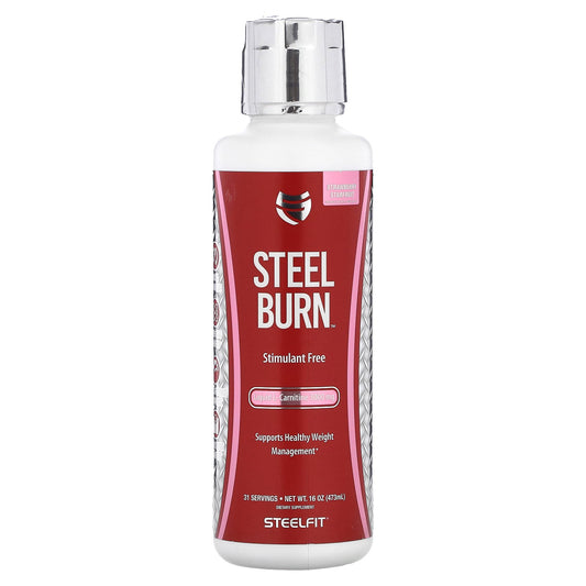 SteelFit, Steel Burn, Liquid L- Carnitine, Strawberry Starfruit, 3,000 mg, 16 oz (473 ml)