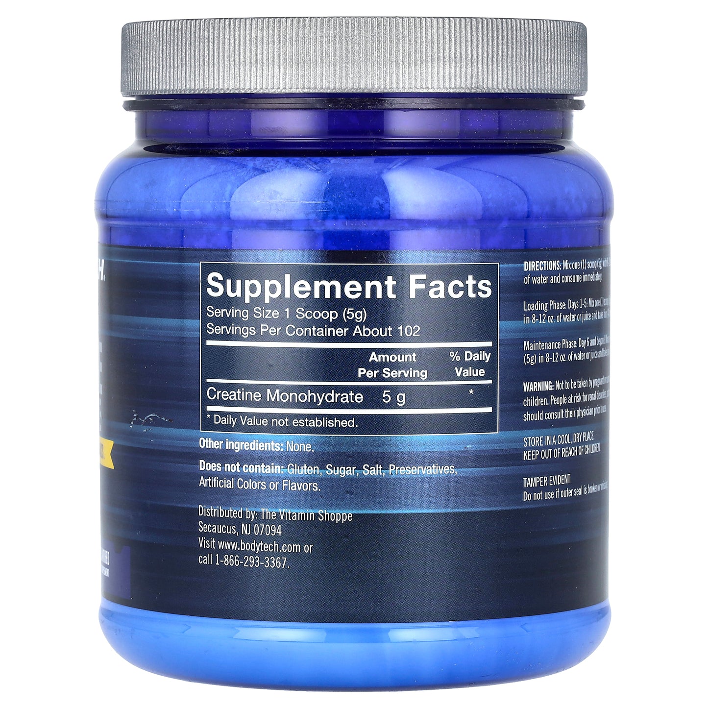 BodyTech, 100% Pure Creatine Monohydrate, Unflavored, 18 oz (510 g)