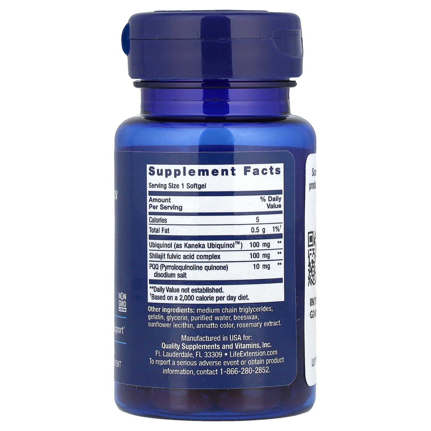 Life Extension, Super Ubiquinol CoQ10 with PQQ, 100 mg, 30 Softgels