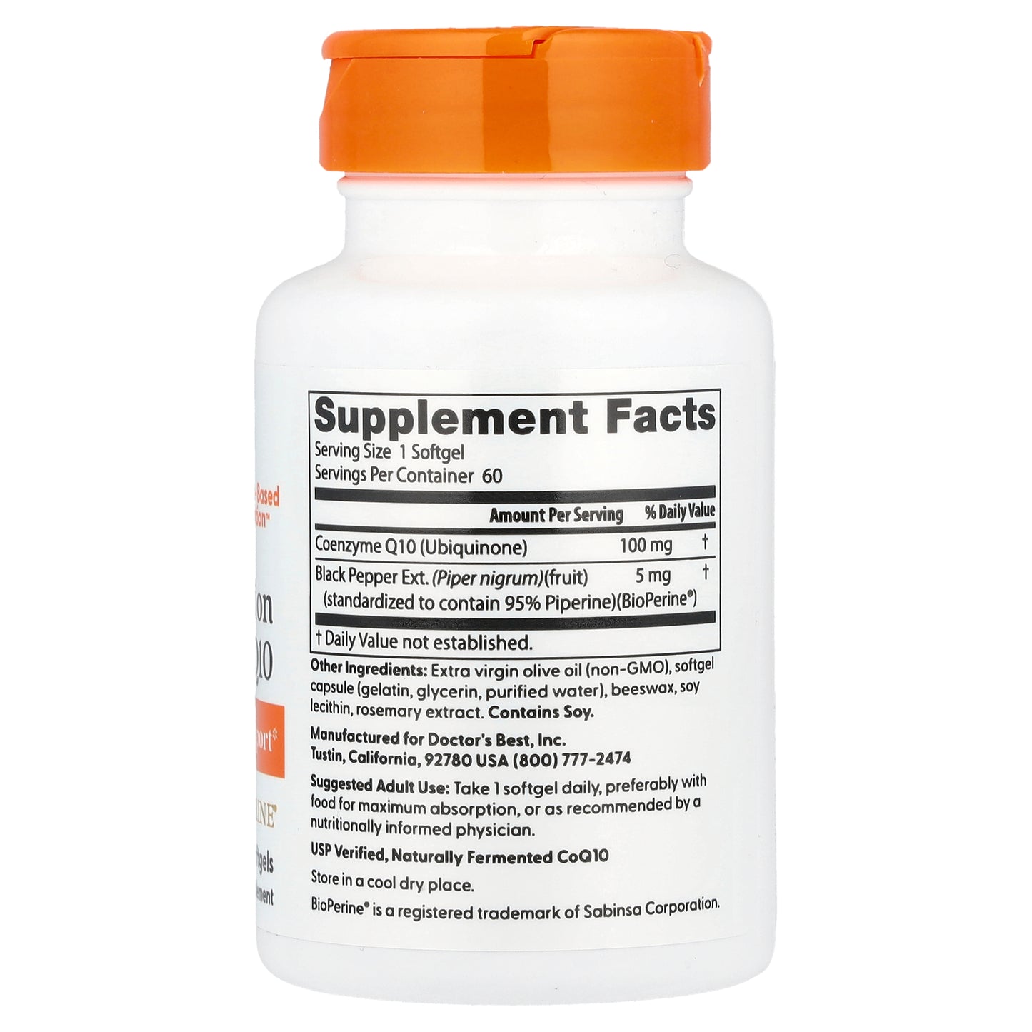 Doctor's Best, High Absorption CoQ10, 60 Softgels