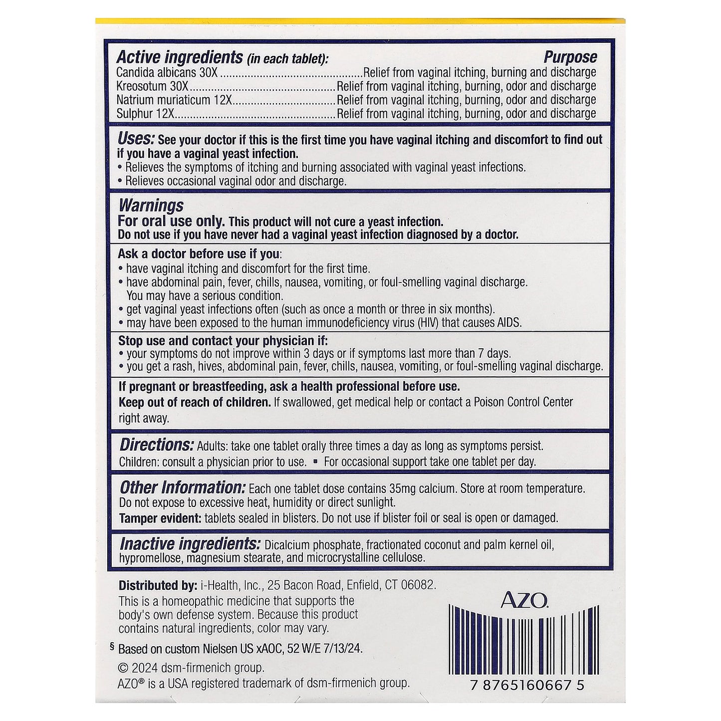 AZO, Yeast Plus, Dual Relief, 60 Tablets