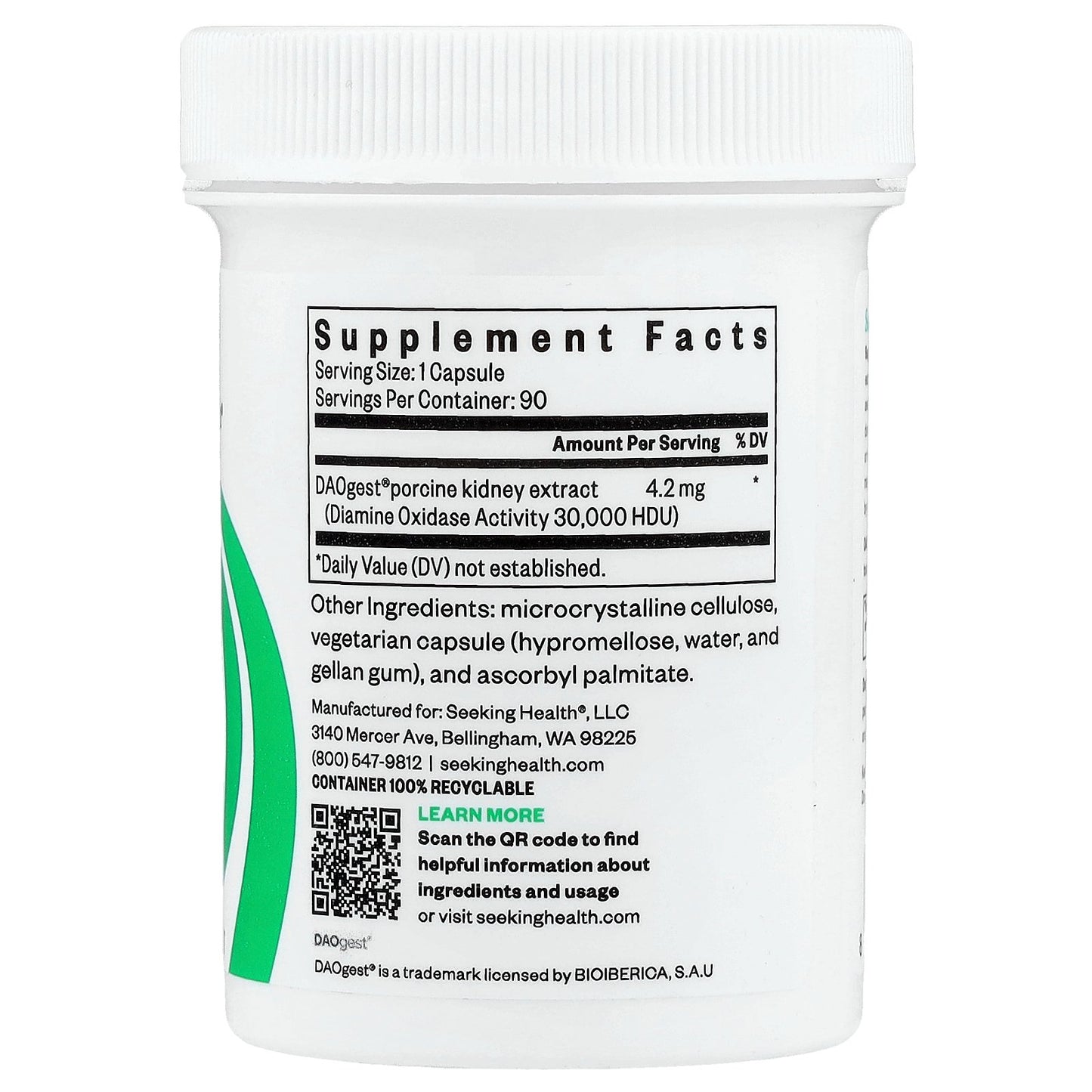 Seeking Health, DAO Enzyme , 90 Capsules