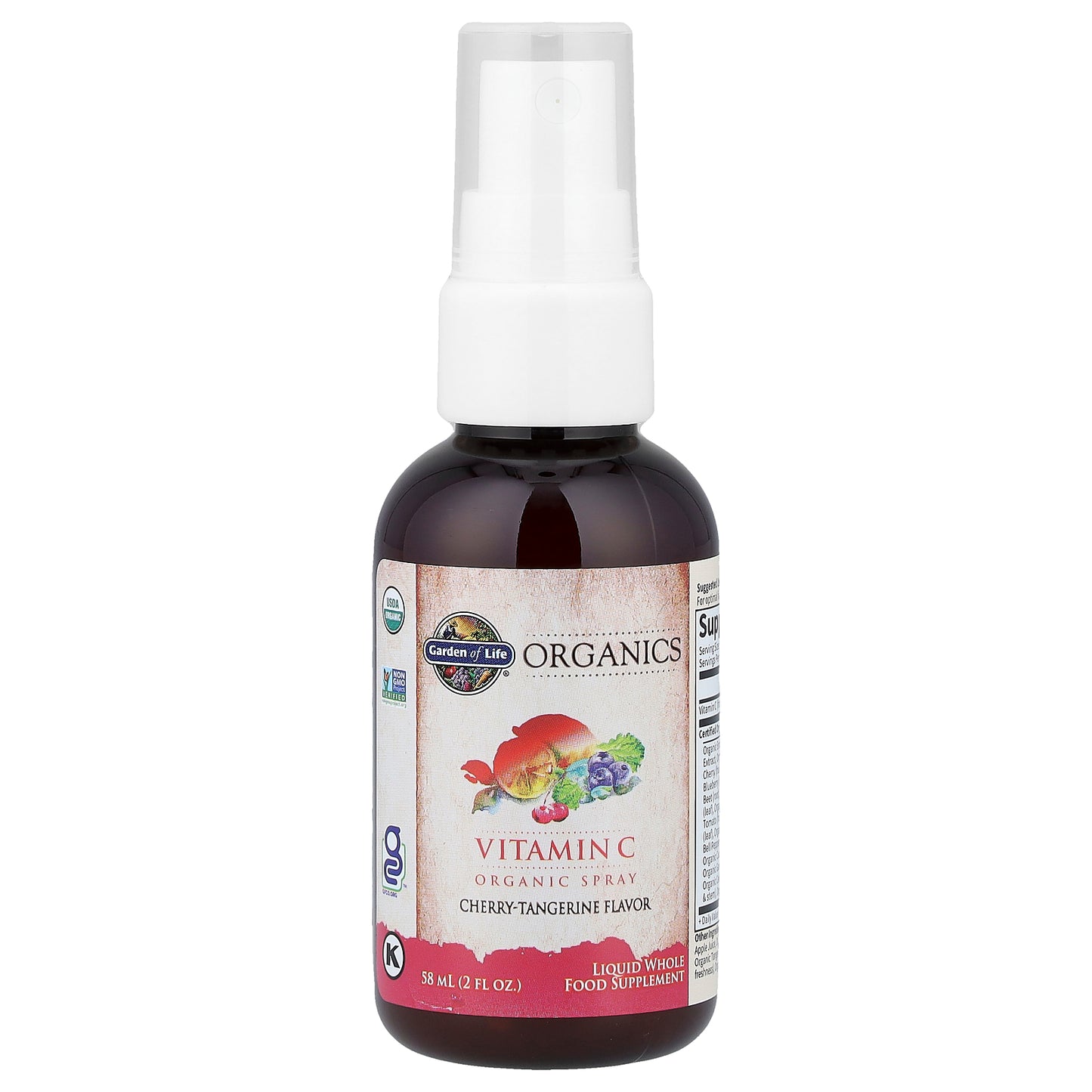 Garden of Life, Organics, Vitamin C Organic Spray, Cherry-Tangerine, 2 fl oz (58 ml)
