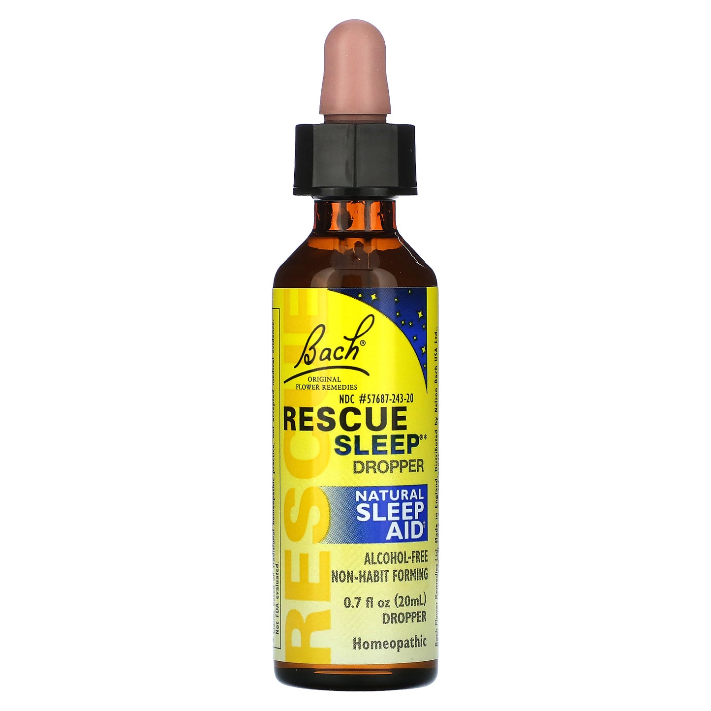 Bach, Original Flower Remedies, Rescue Sleep Dropper, Natural Sleep Aid, 0.7 fl oz (20 ml)