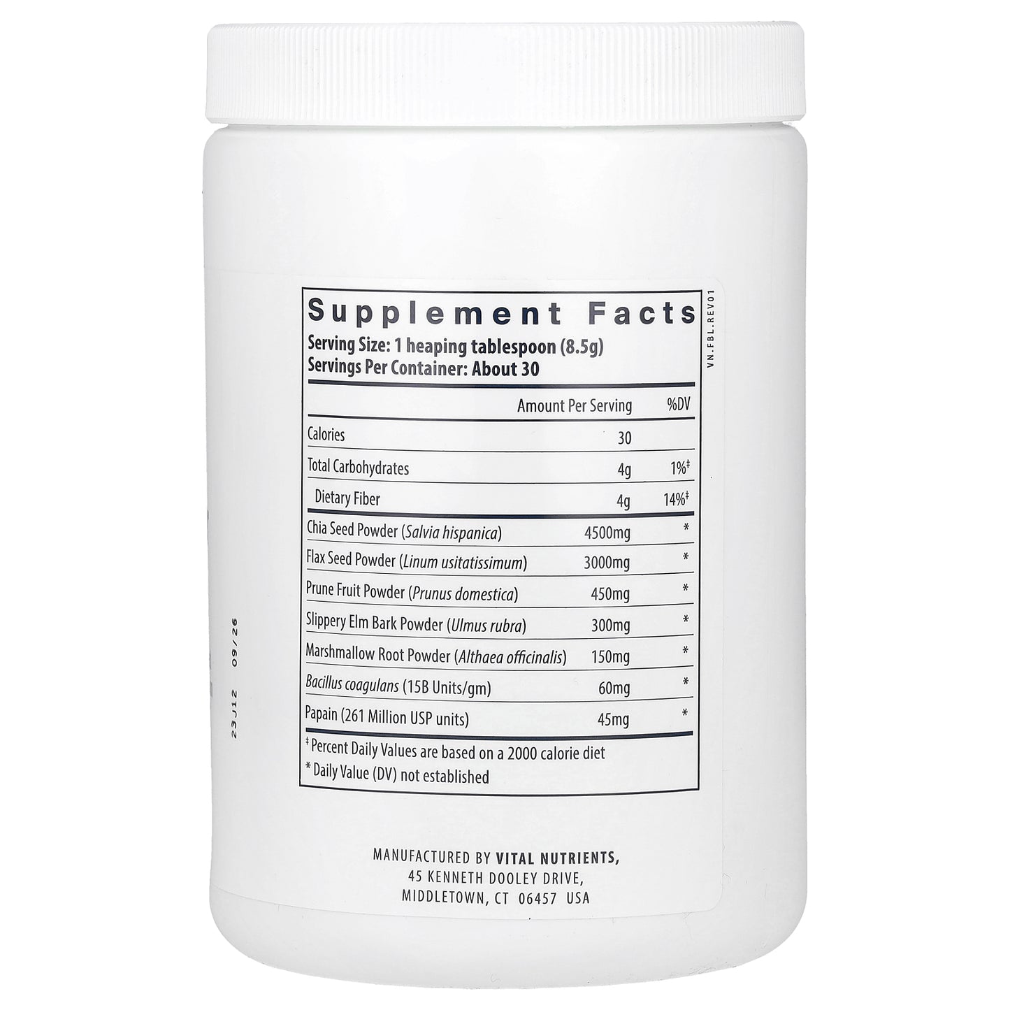 Vital Nutrients, Whole Fiber Fusion, 9.2 oz (261 g)