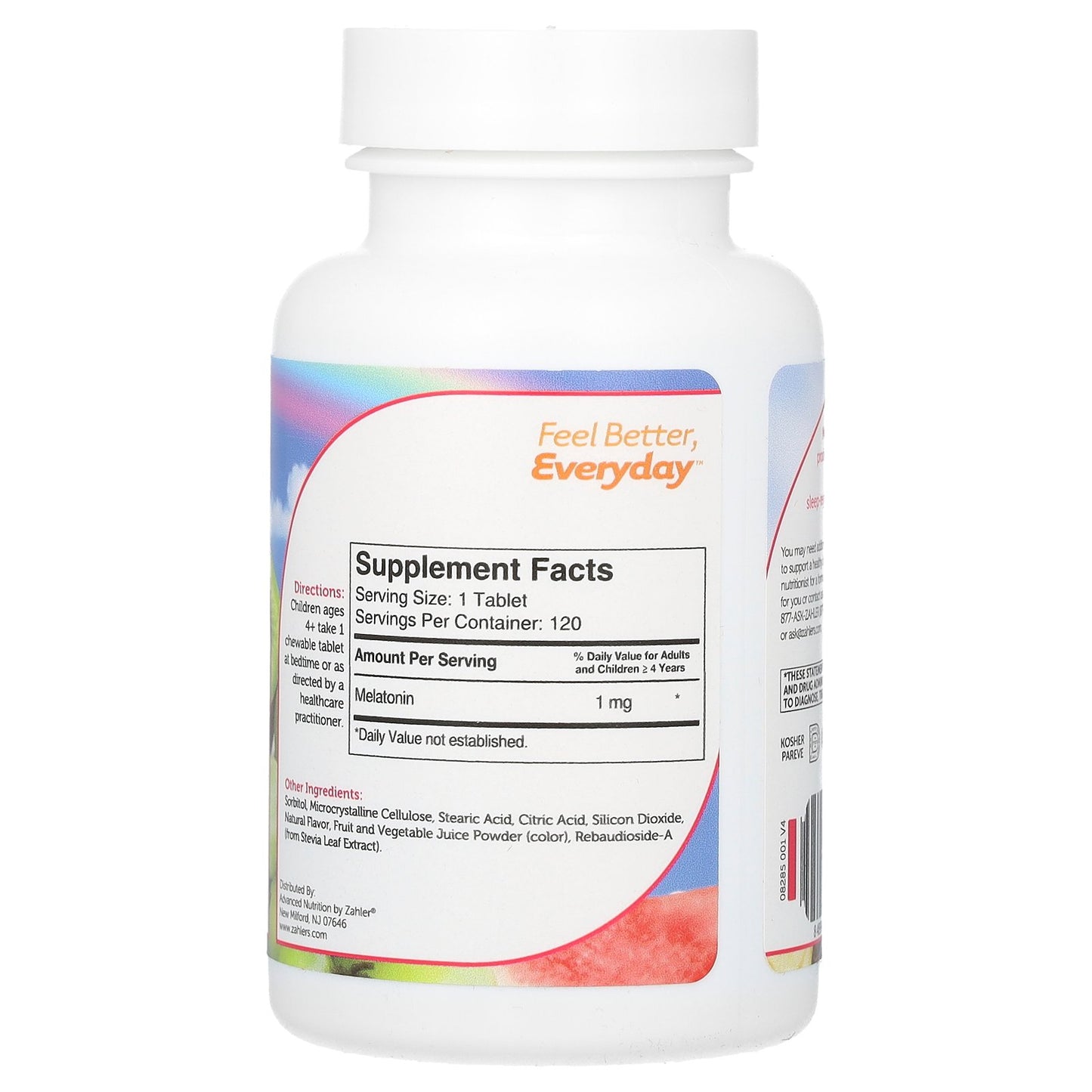 Zahler, Junior Melatonin, Natural Grape, 120 Chewable Tablets (1 mg per Tablet)