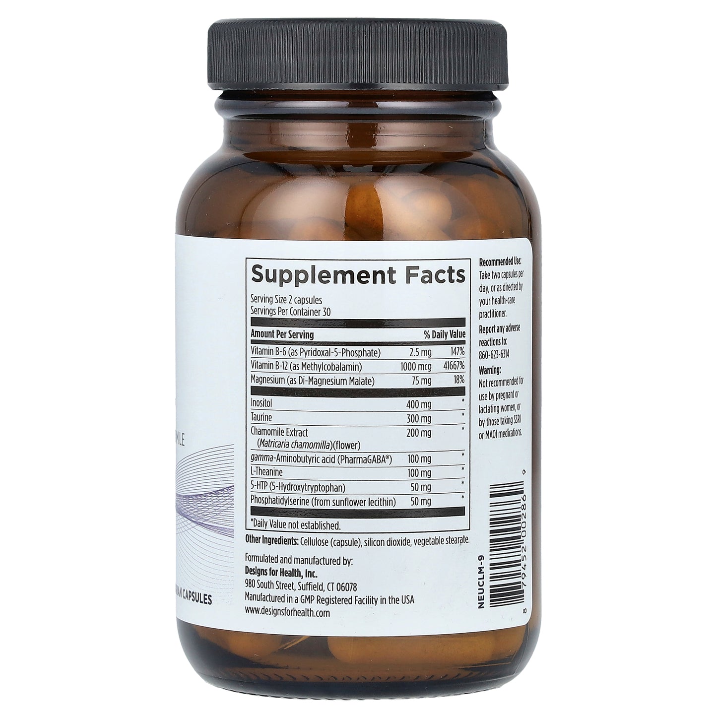 Designs For Health, NeuroCalm™, 60 Vegetarian Capsules