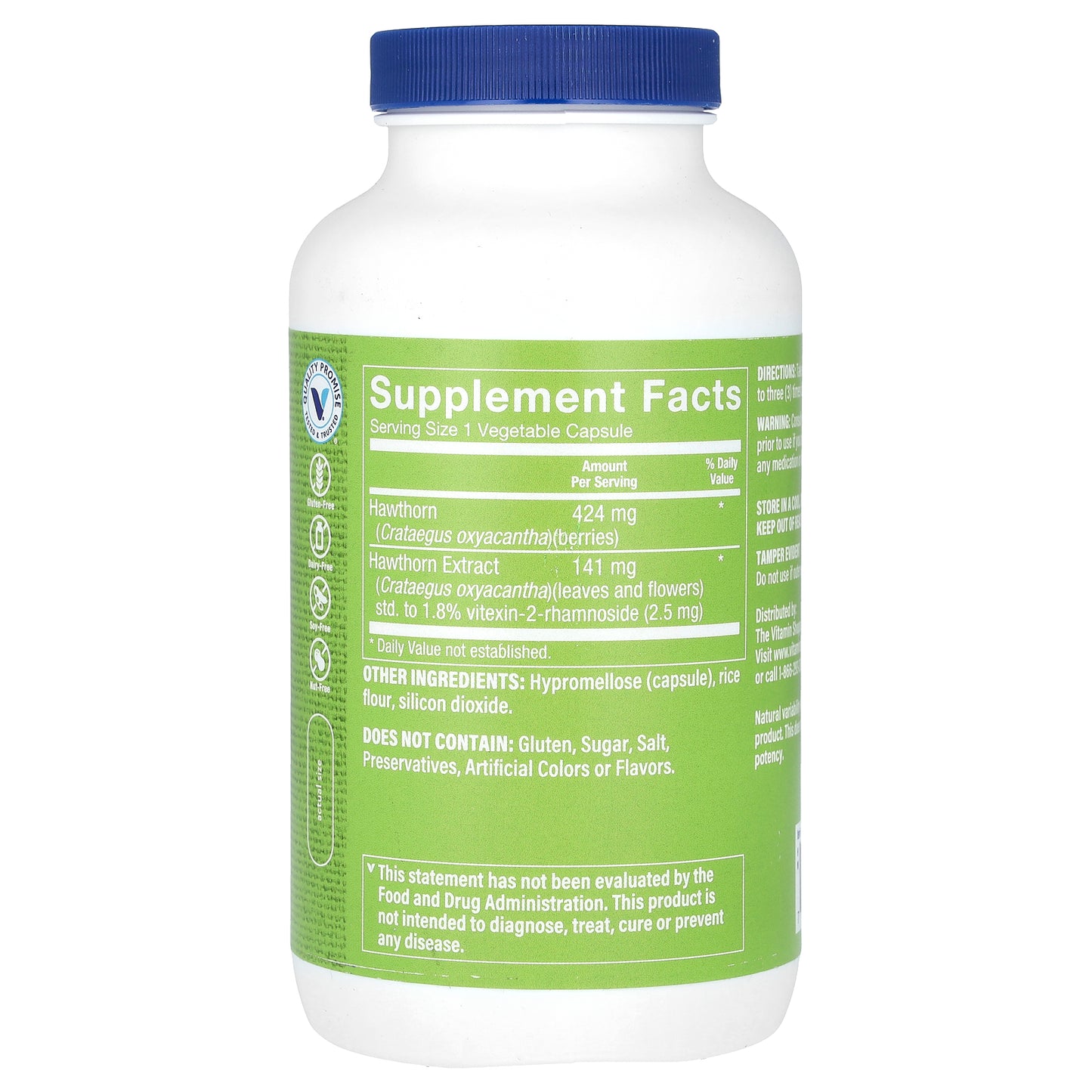 The Vitamin Shoppe, Hawthorn Extract, 300 Vegetable Capsules