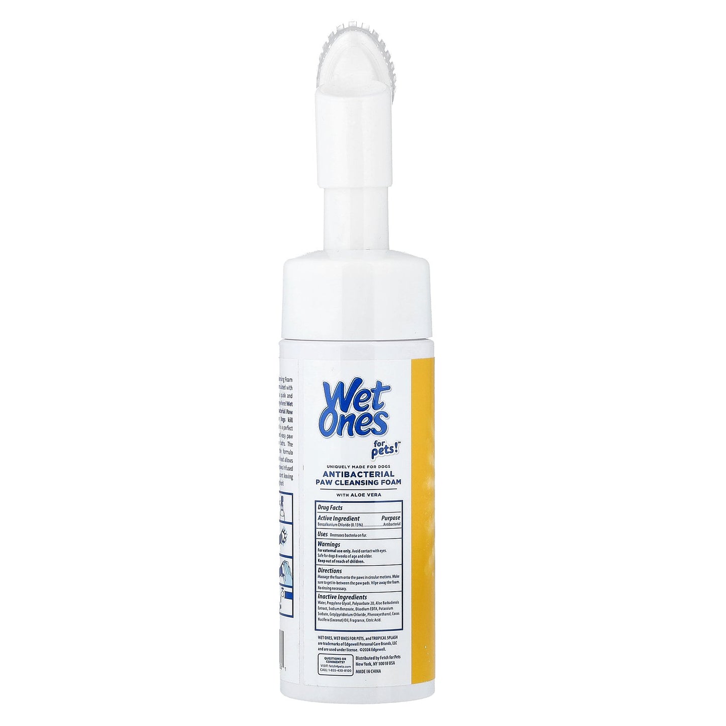 Wet Ones, For Pets™ Antibacterial Paw Cleansing Foam, For Dogs, Tropical Splash , 5 oz (147 ml)