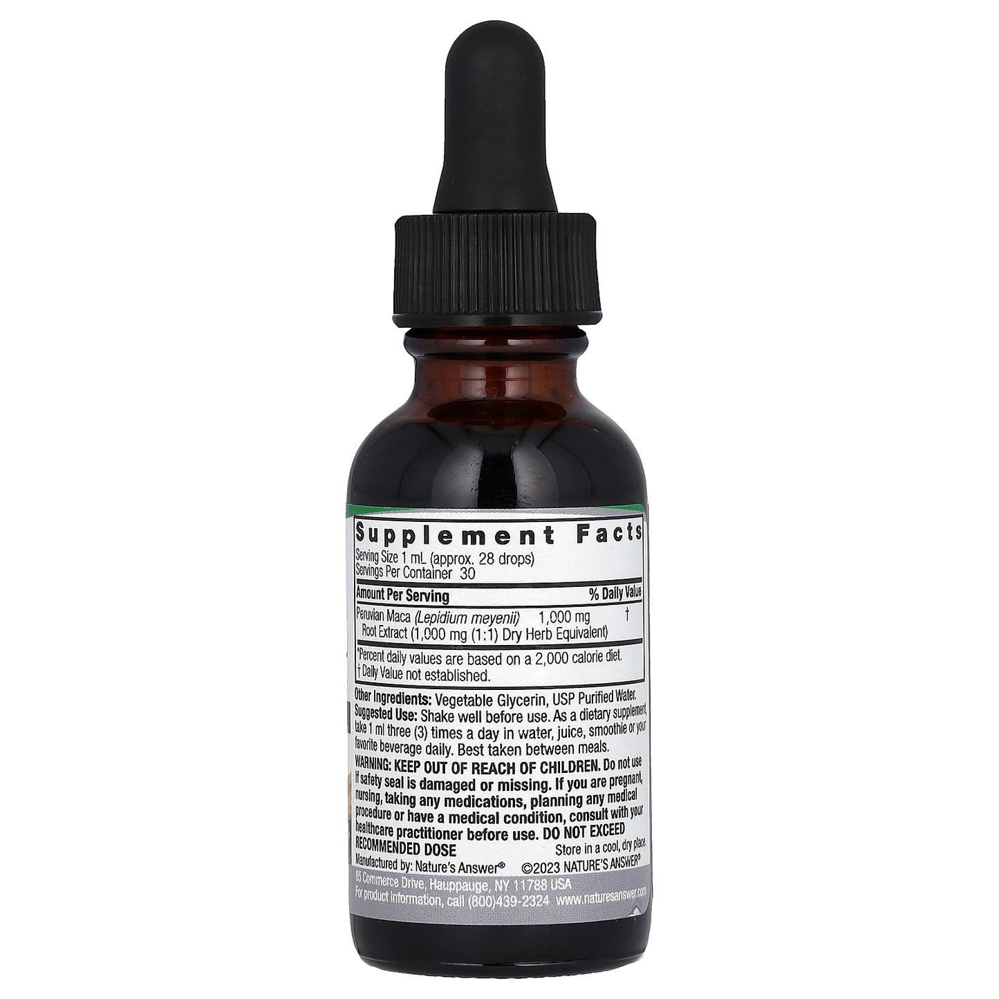Nature's Answer, Maca Root, Alcohol-Free, 1,000 mg , 1 fl oz (30 ml)