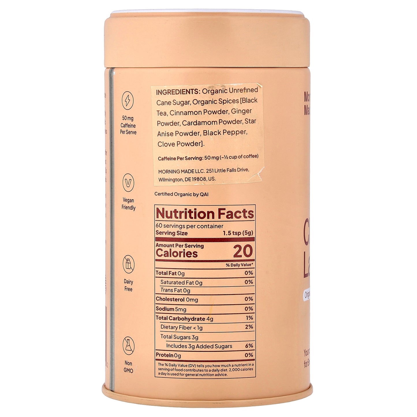 Morning Made Inc, Chai Latte, Original, 10.58 oz (300 g)