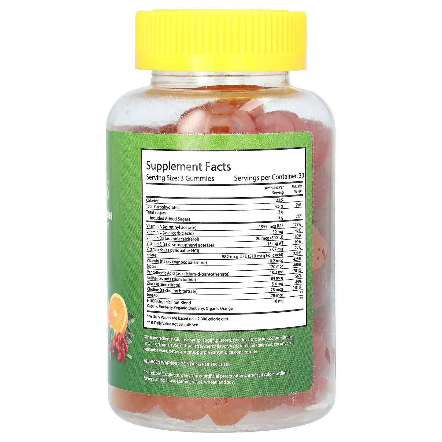 Noor Vitamins, Adult, Multi-Gummies with Organic Fruit Blend , 90 Gummies