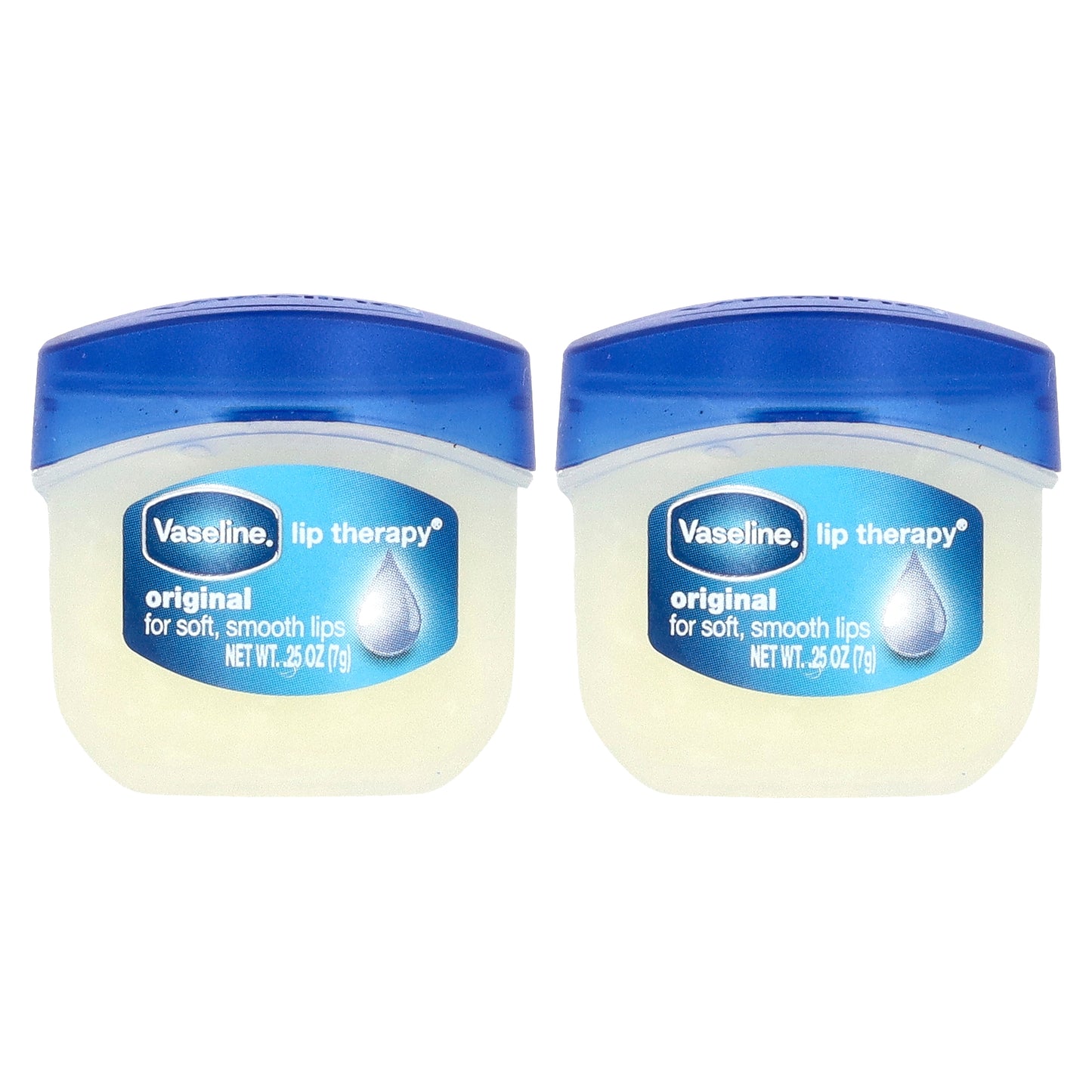 Vaseline, Lip Therapy®, Original Lip Balm, 2 Pack, 0.25 oz (7 g) Each