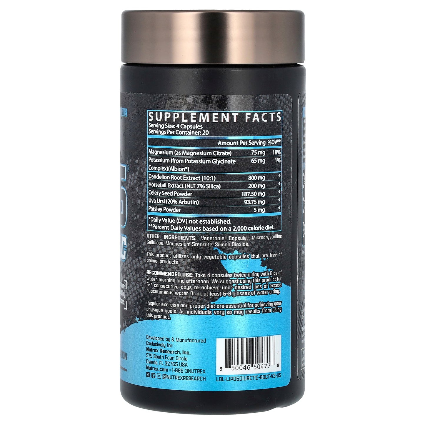 Nutrex Research, LIPO-6 Diuretic, 80 Capsules