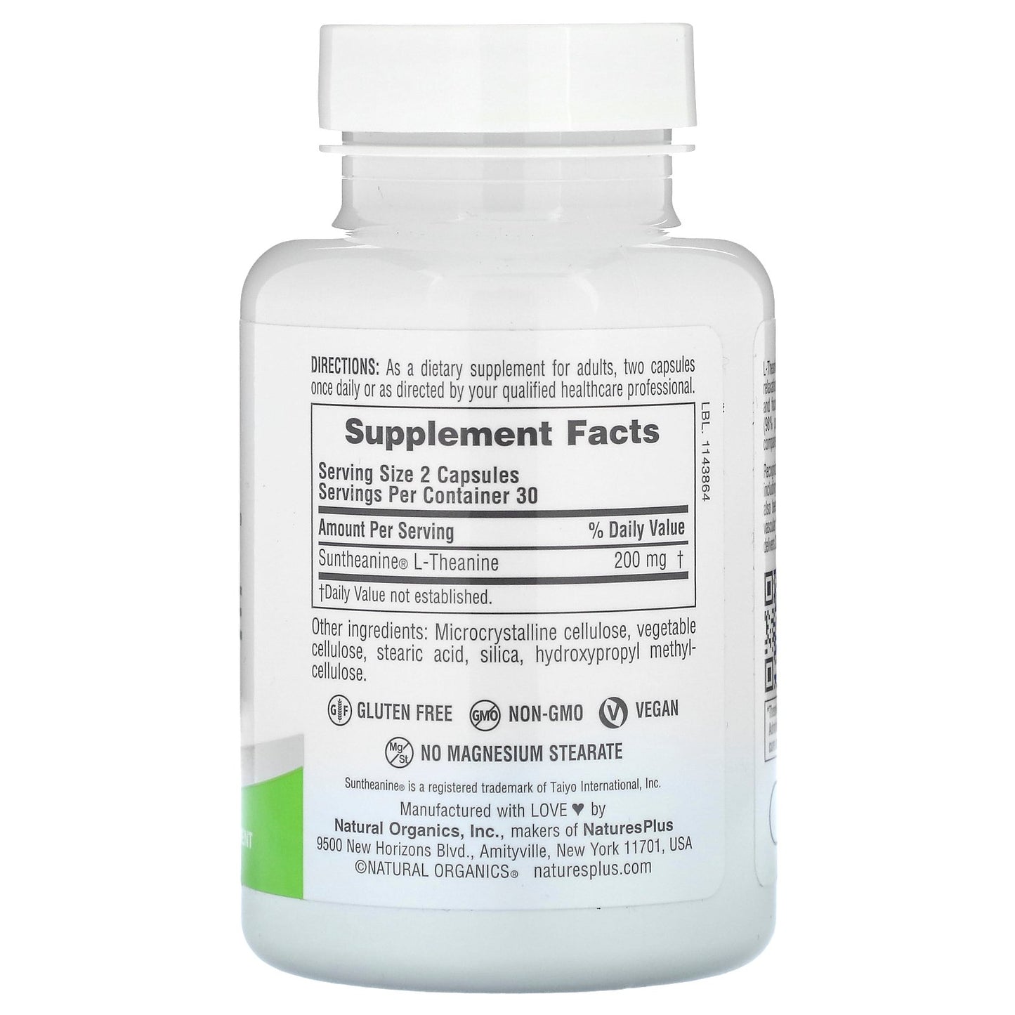 NaturesPlus, Pro, Suntheanine L-Theanine 200, 60 Capsules (100 mg per Capsule)