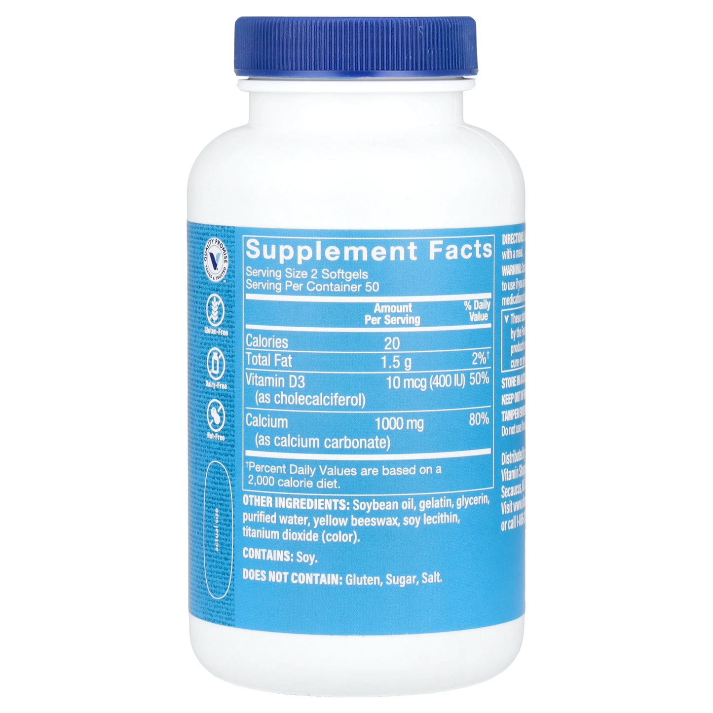 The Vitamin Shoppe, Calcium 1000, 100 Softgels