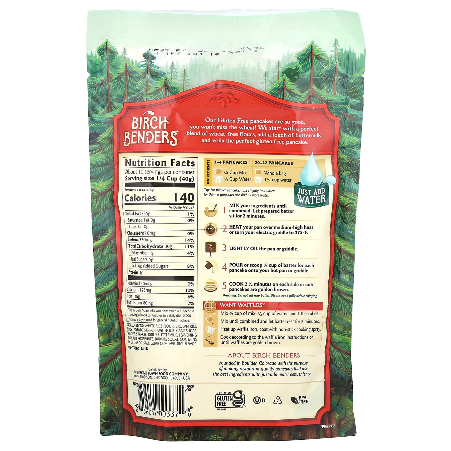 Birch Benders, Complete Pancake & Waffle Mix, Gluten Free, 14 oz (397 g)