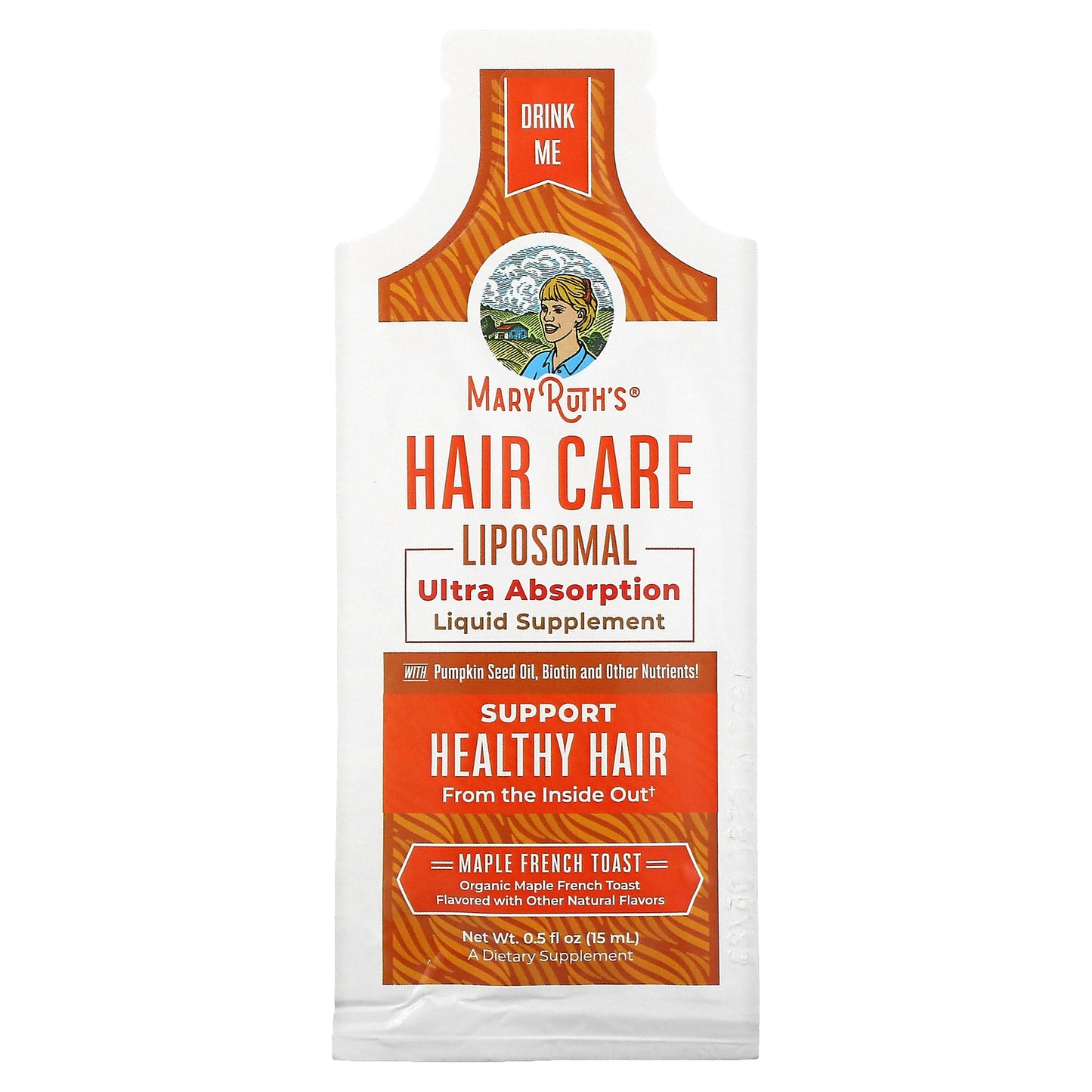 MaryRuth's, Hair Care Liposomal, Maple French Toast, 14 Pouches, 0.5 fl oz (15 ml) Each