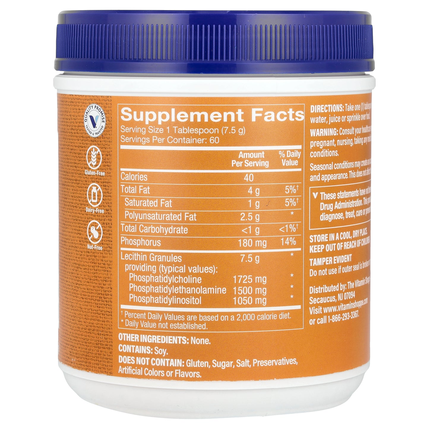 The Vitamin Shoppe, Lecithin Granules, 16 oz (454 g)