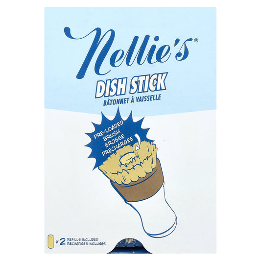 Nellie's, Dish Stick, 1 Stick, 2 Refills