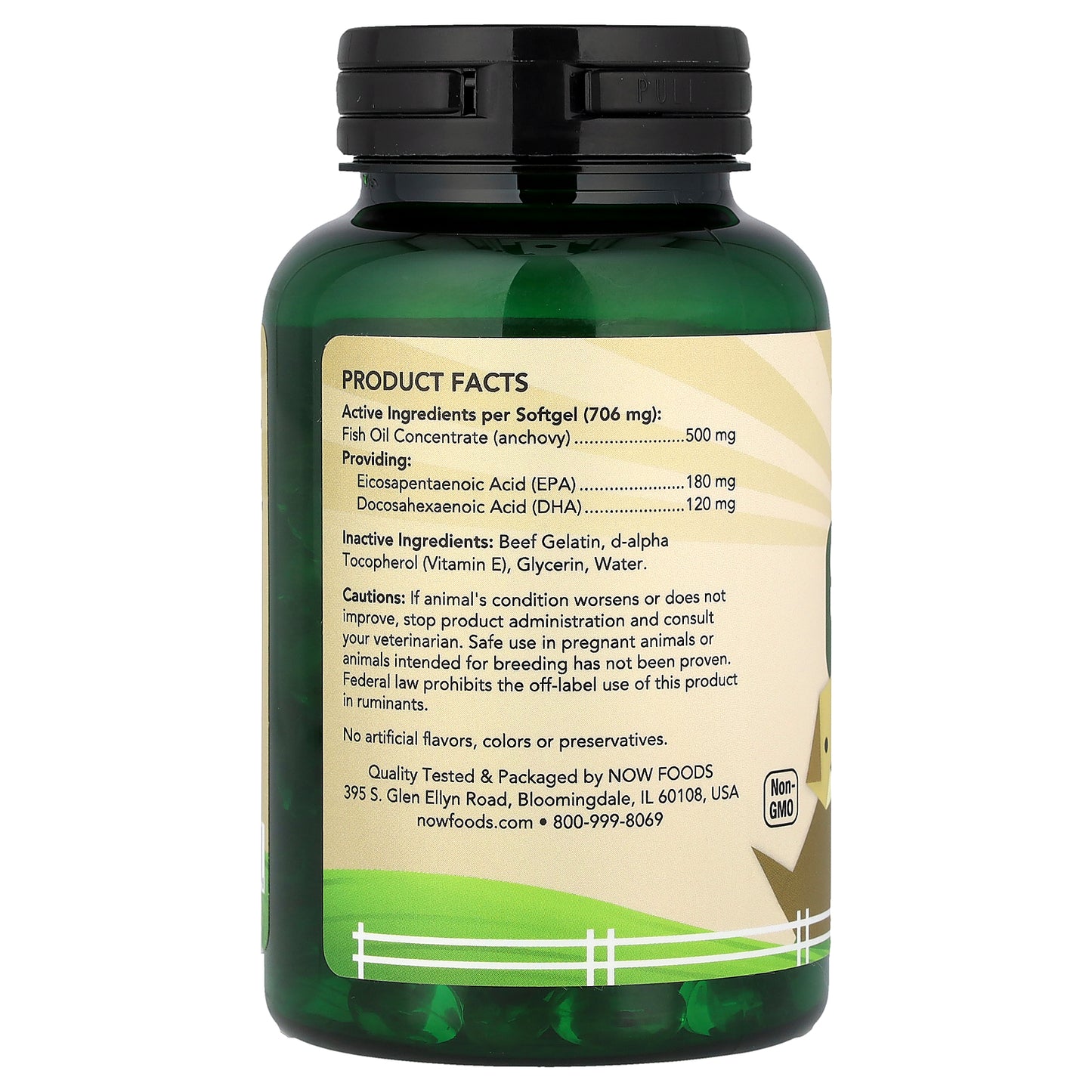 NOW Foods, Pets, Omega-3 Mini Gels, For Dogs/Cats, Fish, 150 Softgels, 3.74 oz (106 g)