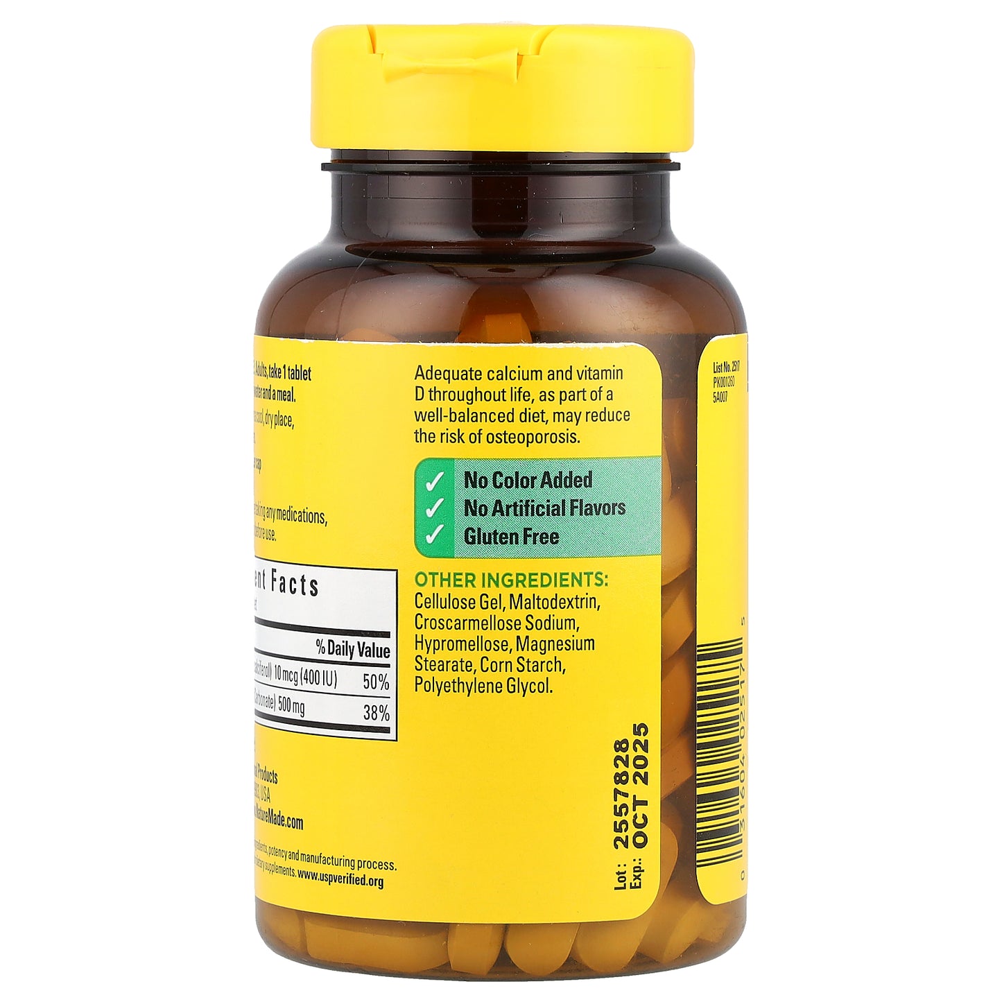 Nature Made, Calcium with D3, 130 Tablets