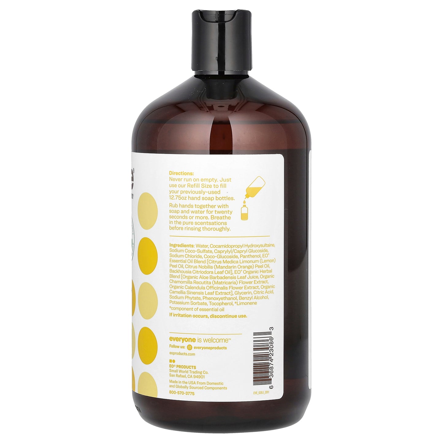 Everyone, Hand Soap, Refill Size, Meyer Lemon + Mandarin, 32 fl oz (946 ml)