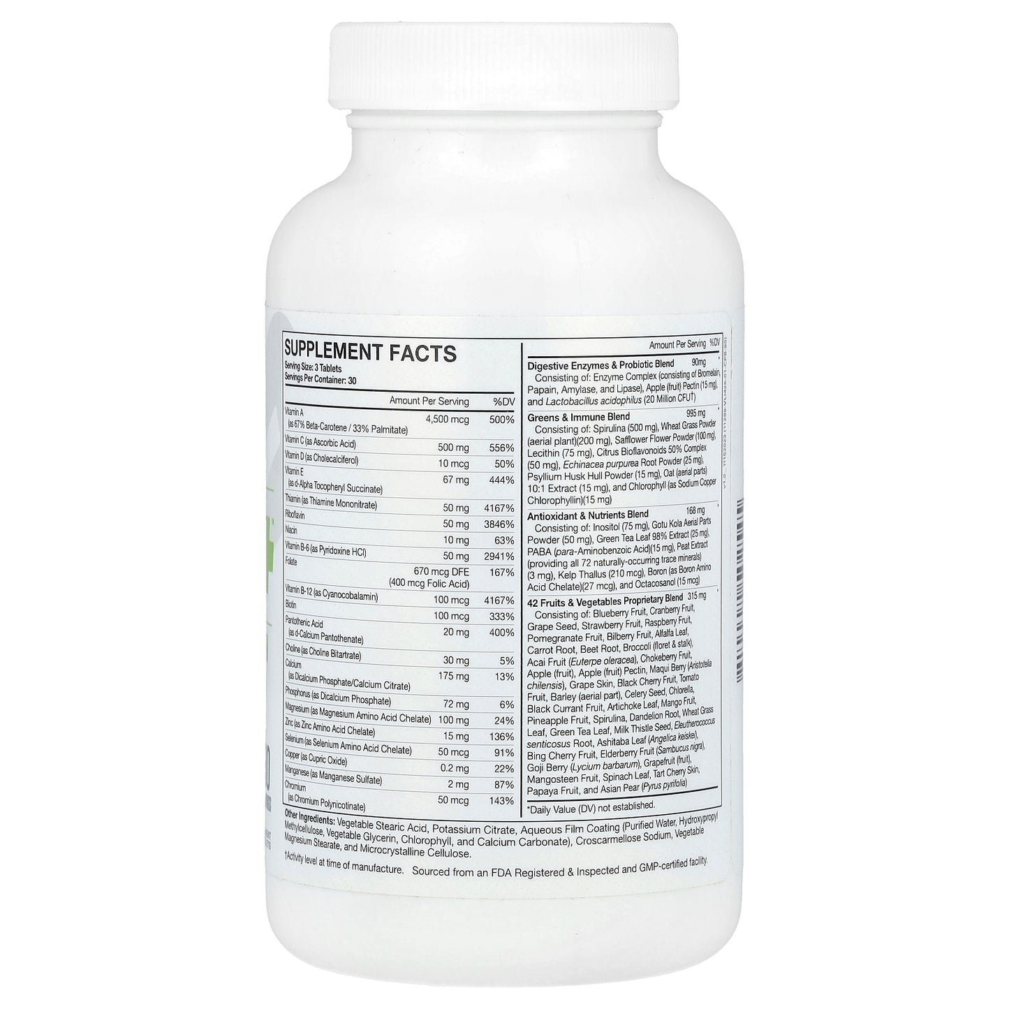 MusclePharm, Essentials, Multi-V+, 90 Tablets