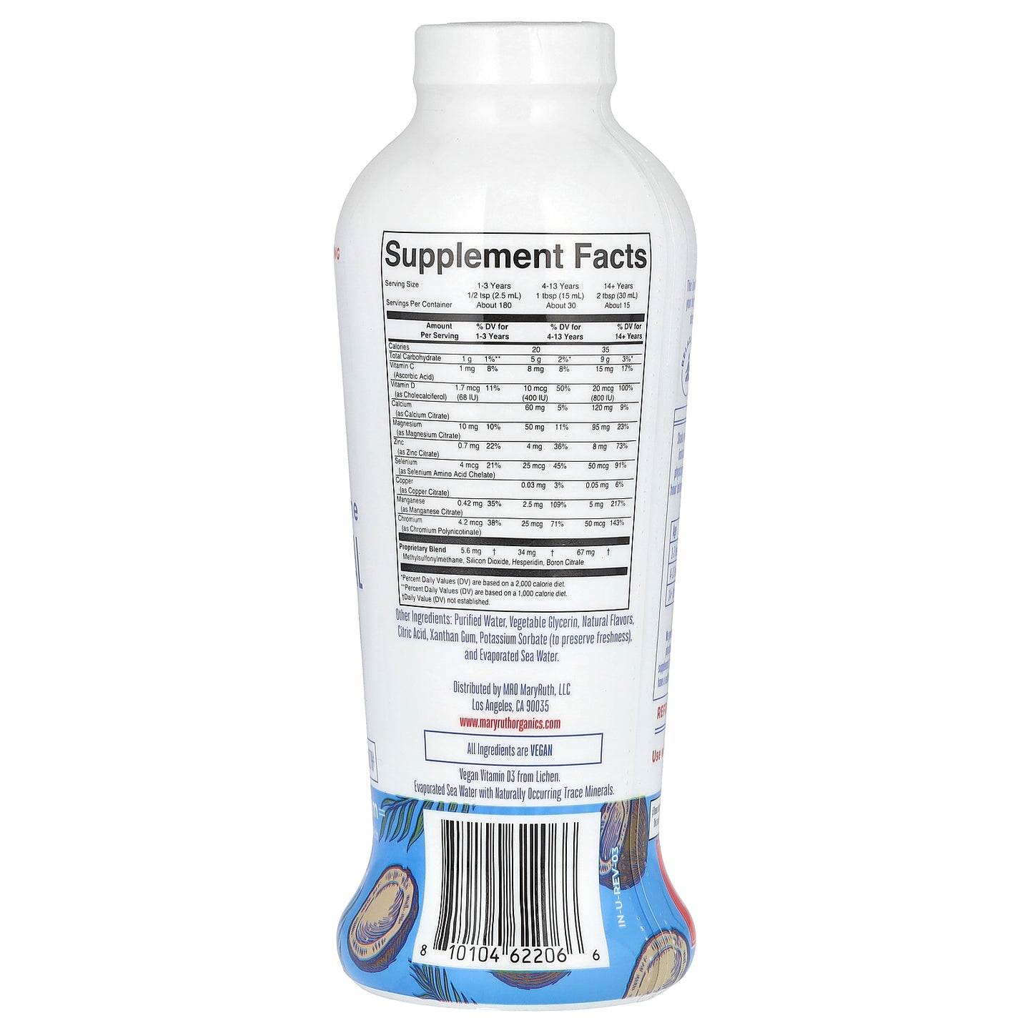 MaryRuth's, Liquid Nighttime Multimineral, Coconut Dream , 15.22 fl oz (450 ml)