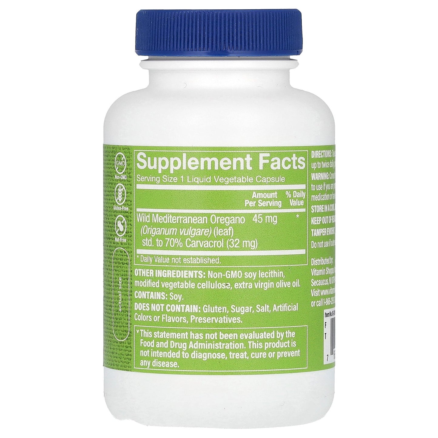 The Vitamin Shoppe, Super Strength Oil of Oregano, 120 Liquid Vegetable Capsules (45 mg per Capsule)