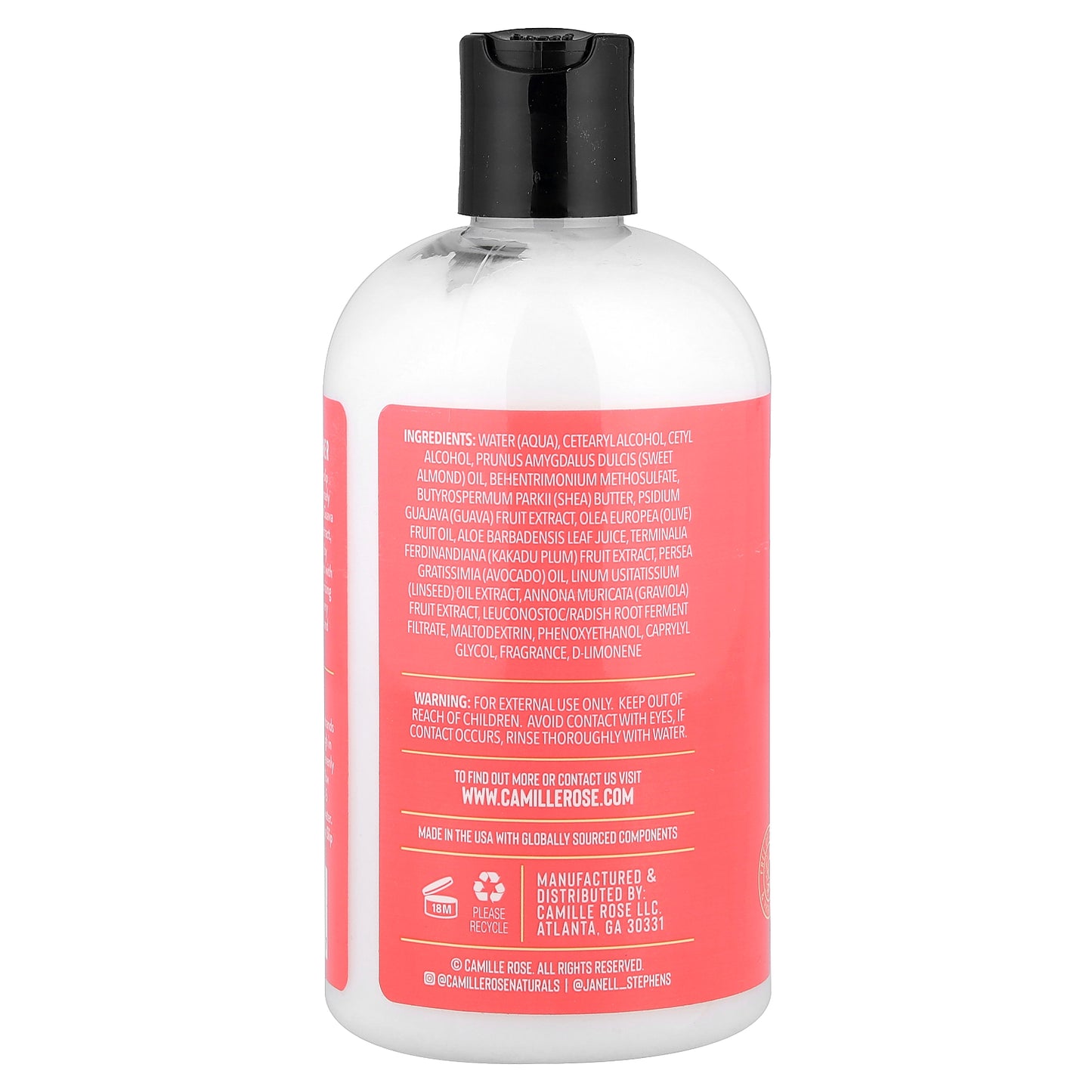 Camille Rose, Guava Slip Detangling, Conditioner, For All Textures, 12 fl oz (355 ml)