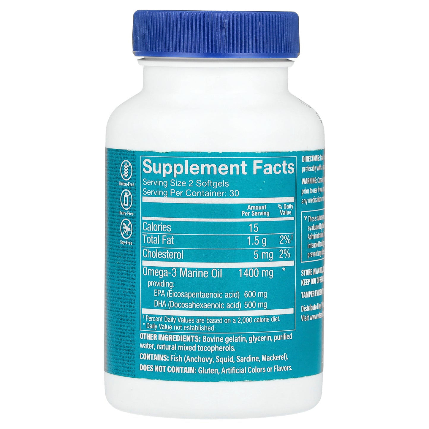The Vitamin Shoppe, Omega-3 Mini, High Potency, 60 Softgels (700 mg per Softgel)