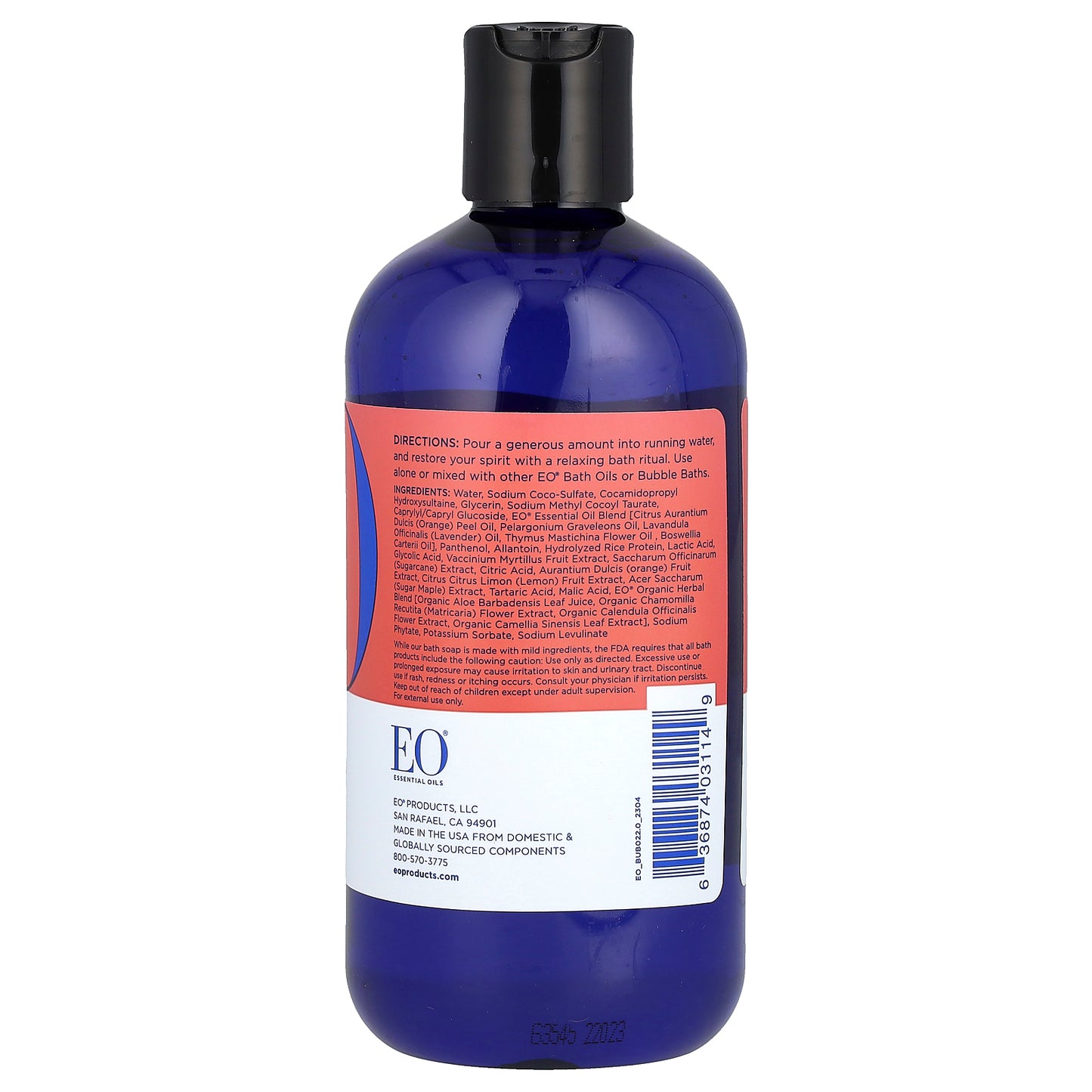 EO Products, Warm Embrace Bubble Bath, Balancing Rose Geranium, 12 fl oz (355 ml)
