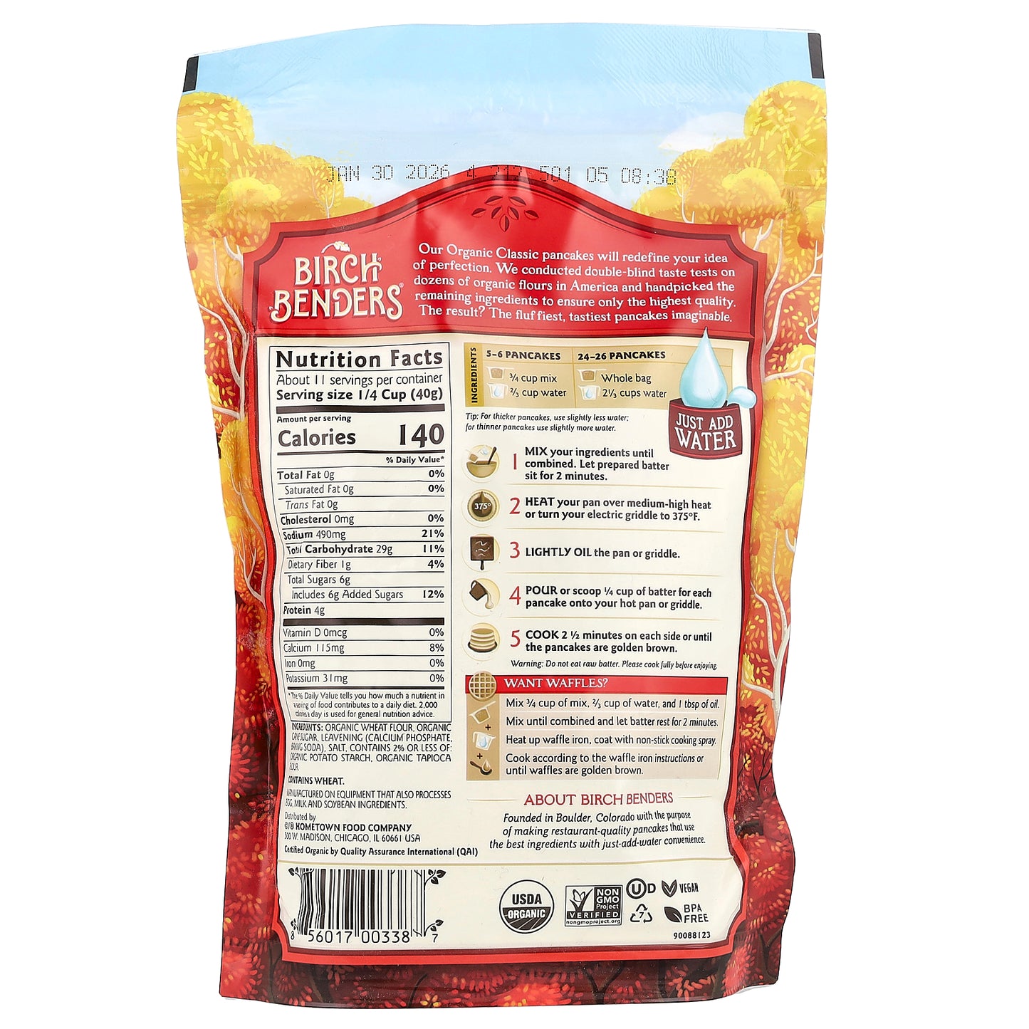 Birch Benders, Complete Pancake & Waffle Mix, Organic Classic, 16 oz (454 g)