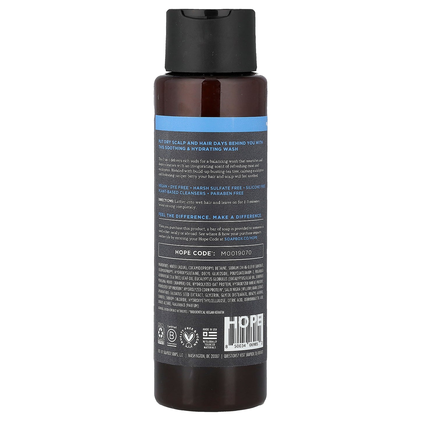 Soapbox, Scalp Care, 2-In-1 Shampoo + Conditioner, Tea Tree & Eucalyptus, 16 fl oz (473 ml)